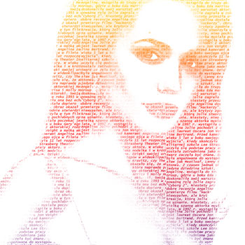 Angelina Jolie portret typograficzny
