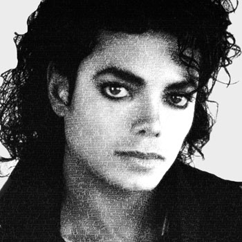 Michael Jackson portret typograficzny